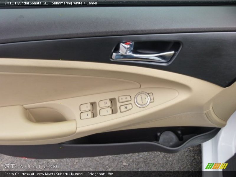 Shimmering White / Camel 2011 Hyundai Sonata GLS