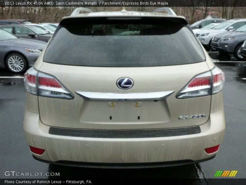 Satin Cashmere Metallic / Parchment/Espresso Birds Eye Maple 2013 Lexus RX 450h AWD