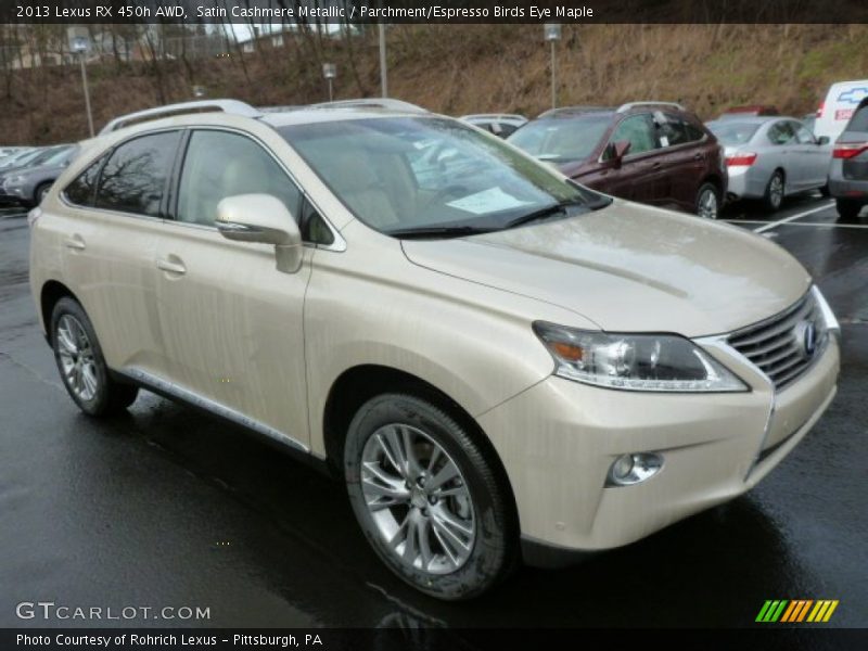 Satin Cashmere Metallic / Parchment/Espresso Birds Eye Maple 2013 Lexus RX 450h AWD