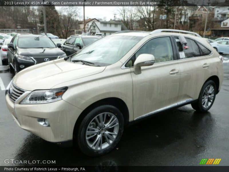 Satin Cashmere Metallic / Parchment/Espresso Birds Eye Maple 2013 Lexus RX 450h AWD