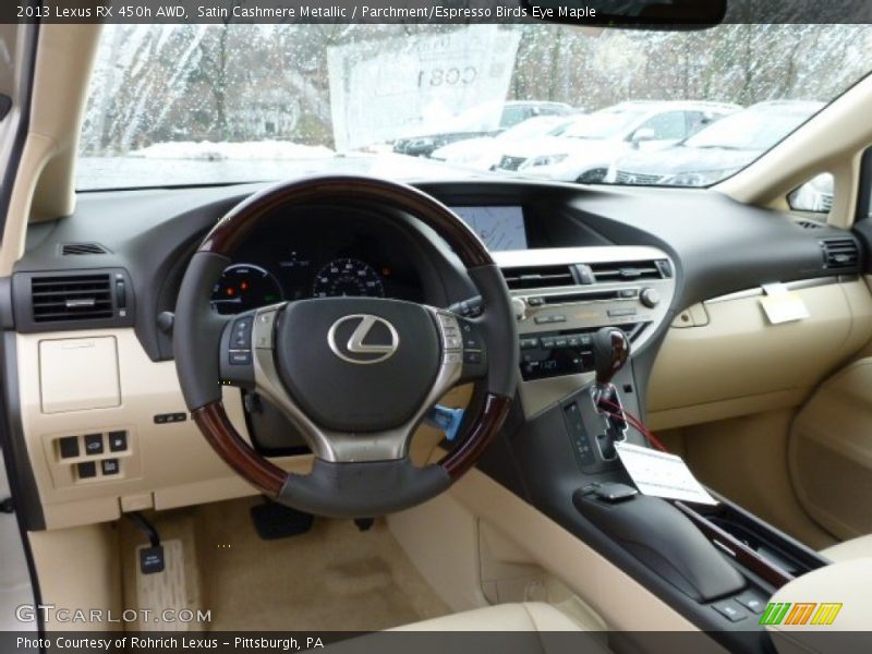 Satin Cashmere Metallic / Parchment/Espresso Birds Eye Maple 2013 Lexus RX 450h AWD