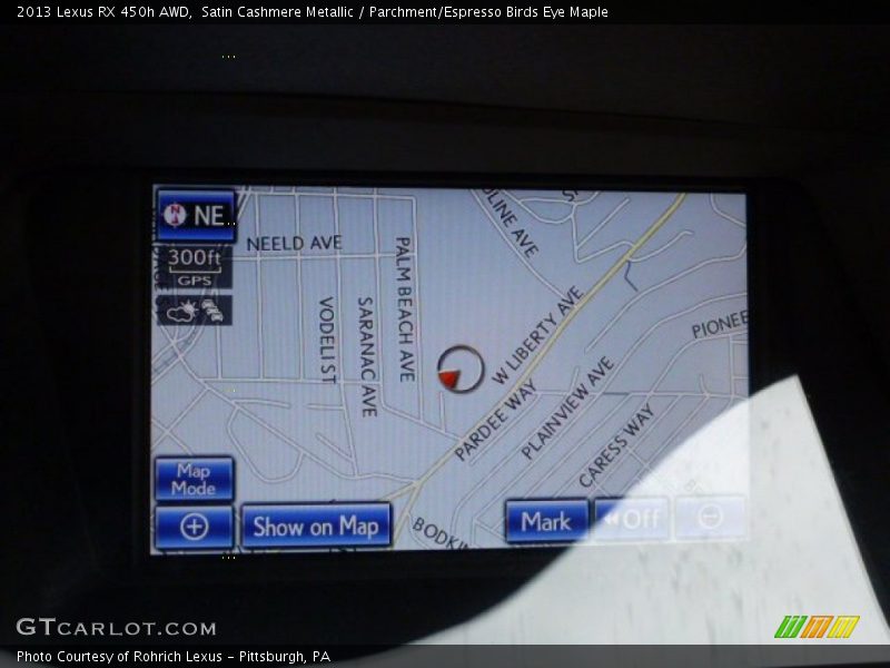 Satin Cashmere Metallic / Parchment/Espresso Birds Eye Maple 2013 Lexus RX 450h AWD
