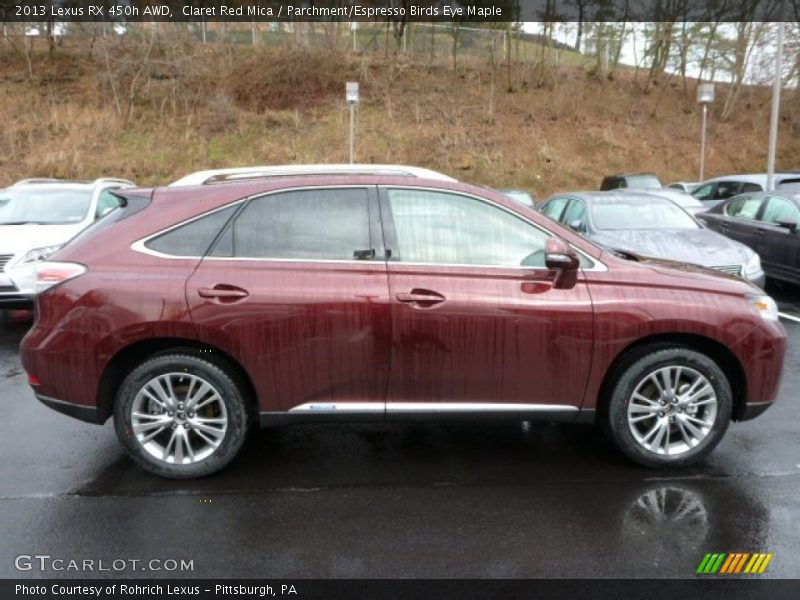 Claret Red Mica / Parchment/Espresso Birds Eye Maple 2013 Lexus RX 450h AWD