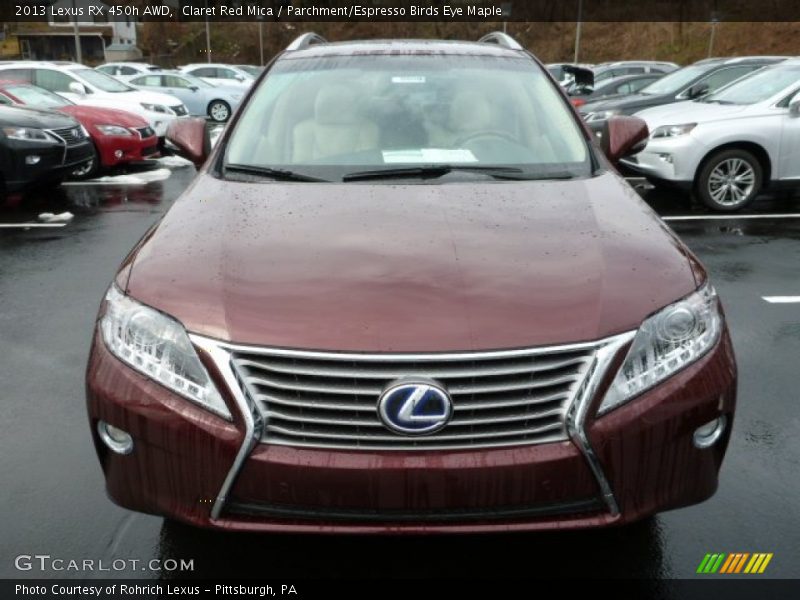 Claret Red Mica / Parchment/Espresso Birds Eye Maple 2013 Lexus RX 450h AWD