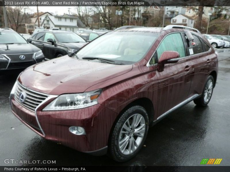 Claret Red Mica / Parchment/Espresso Birds Eye Maple 2013 Lexus RX 450h AWD