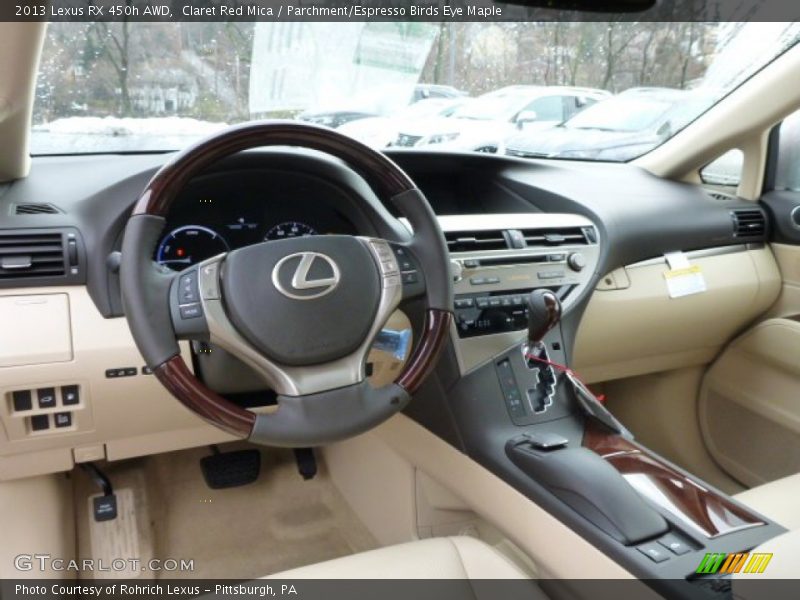 Claret Red Mica / Parchment/Espresso Birds Eye Maple 2013 Lexus RX 450h AWD