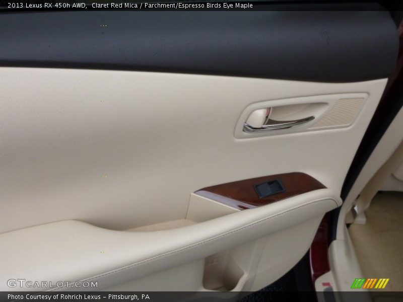 Claret Red Mica / Parchment/Espresso Birds Eye Maple 2013 Lexus RX 450h AWD