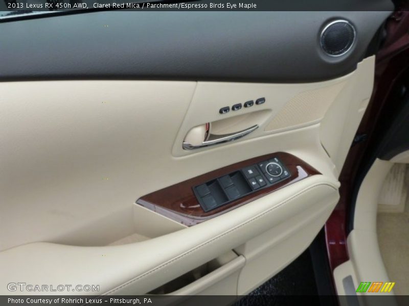 Claret Red Mica / Parchment/Espresso Birds Eye Maple 2013 Lexus RX 450h AWD