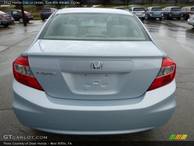 Cool Mist Metallic / Gray 2012 Honda Civic LX Sedan