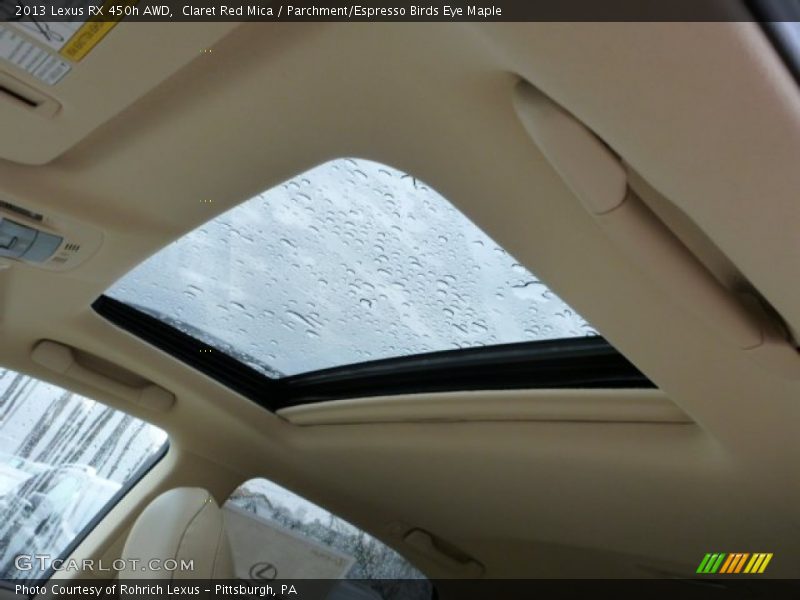 Claret Red Mica / Parchment/Espresso Birds Eye Maple 2013 Lexus RX 450h AWD