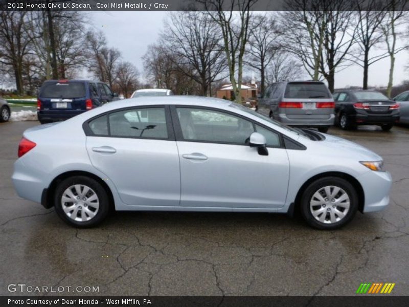 Cool Mist Metallic / Gray 2012 Honda Civic LX Sedan