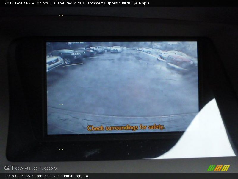 Claret Red Mica / Parchment/Espresso Birds Eye Maple 2013 Lexus RX 450h AWD