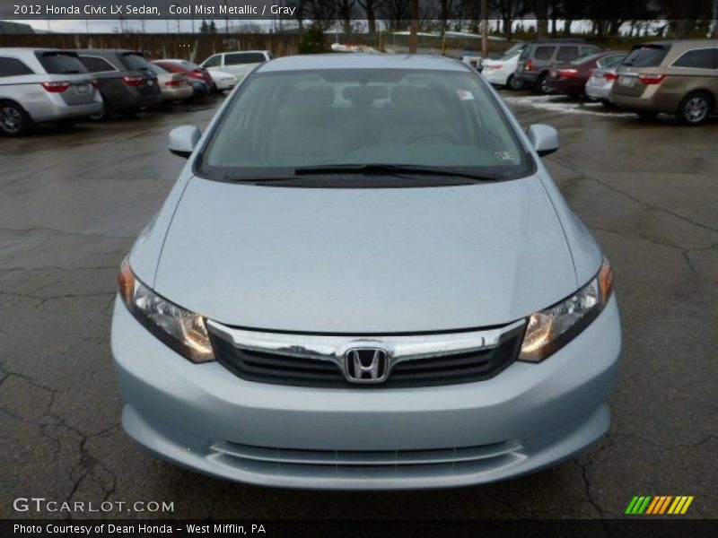 Cool Mist Metallic / Gray 2012 Honda Civic LX Sedan
