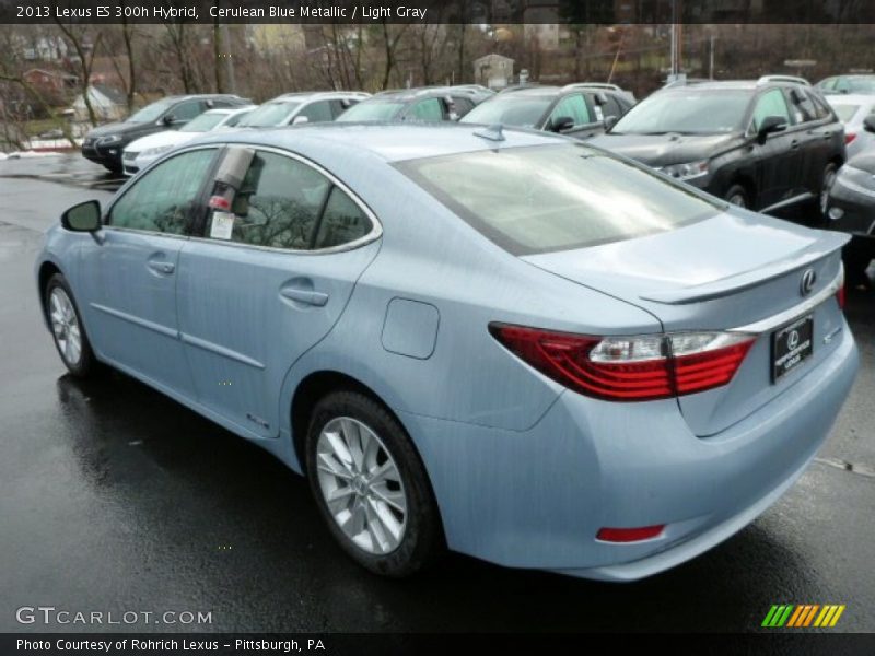 Cerulean Blue Metallic / Light Gray 2013 Lexus ES 300h Hybrid