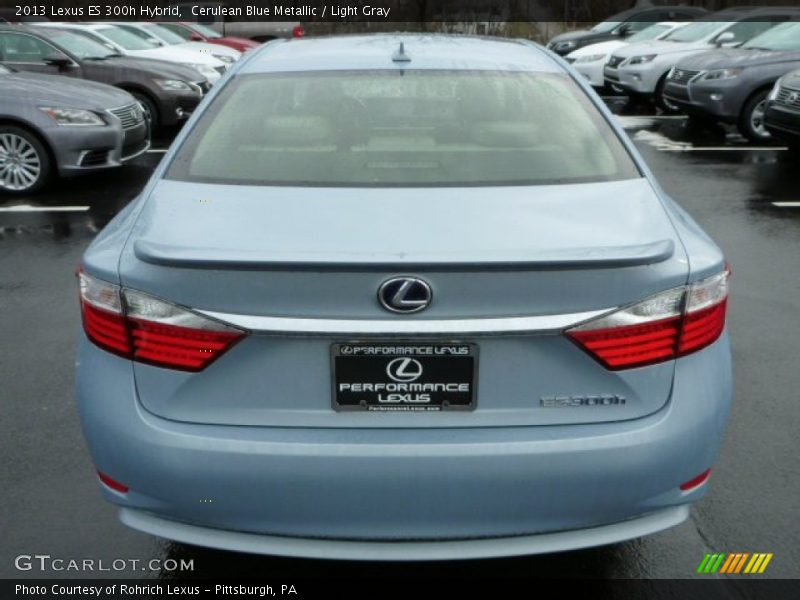 Cerulean Blue Metallic / Light Gray 2013 Lexus ES 300h Hybrid