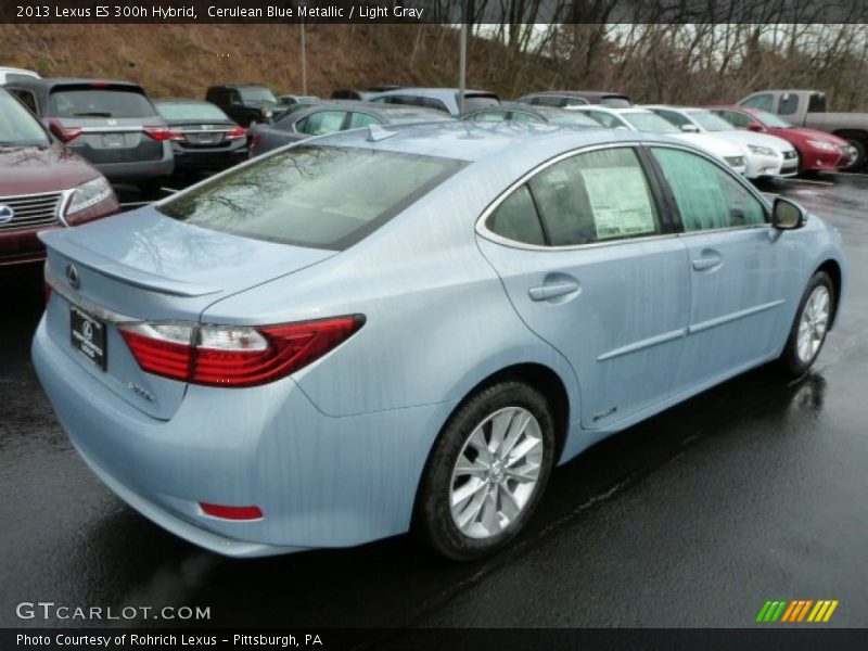 Cerulean Blue Metallic / Light Gray 2013 Lexus ES 300h Hybrid