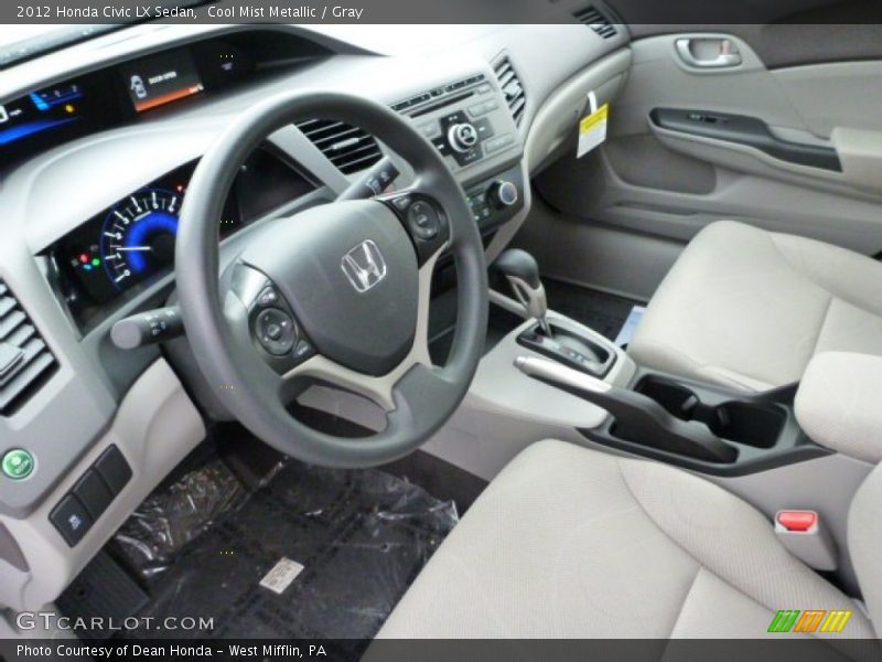 Gray Interior - 2012 Civic LX Sedan 