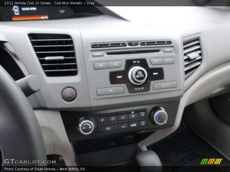 Controls of 2012 Civic LX Sedan