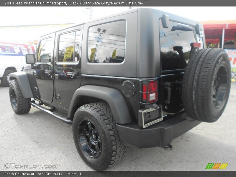 Black / Dark Slate Gray/Medium Slate Gray 2010 Jeep Wrangler Unlimited Sport