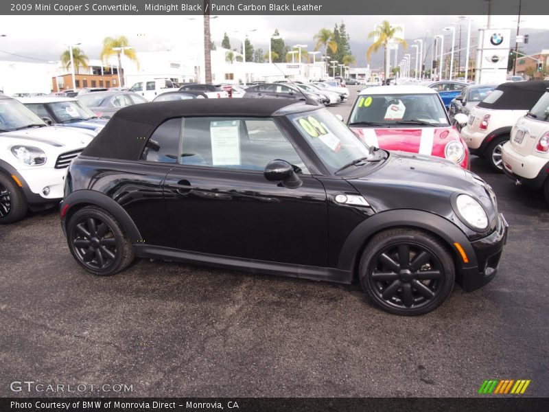 Midnight Black / Punch Carbon Black Leather 2009 Mini Cooper S Convertible