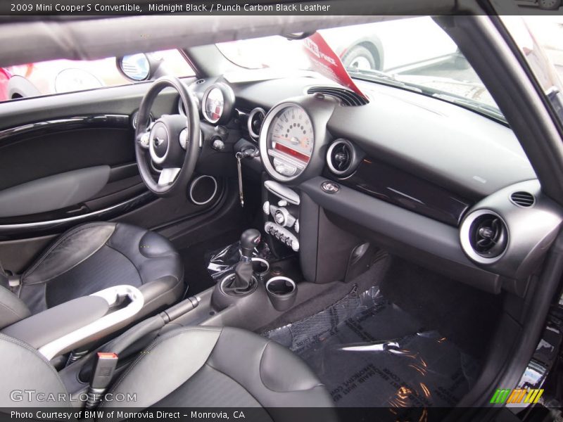 Midnight Black / Punch Carbon Black Leather 2009 Mini Cooper S Convertible