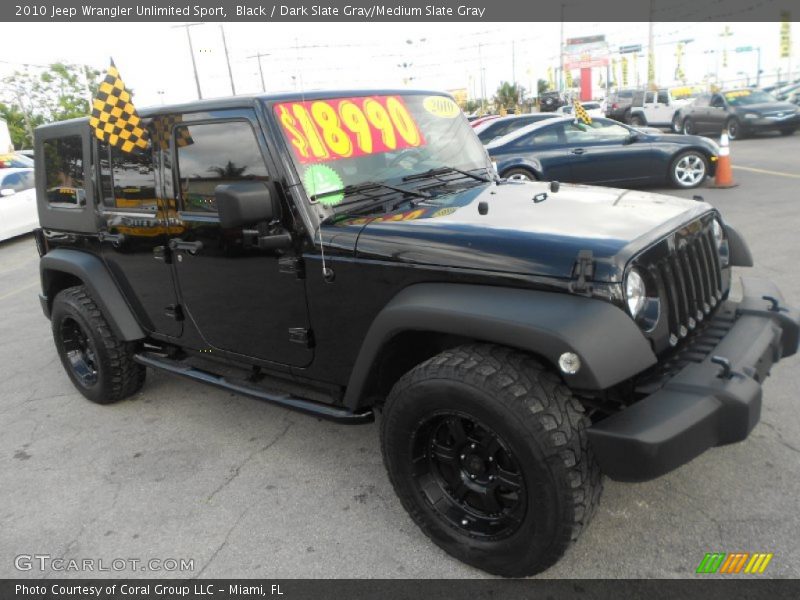 Black / Dark Slate Gray/Medium Slate Gray 2010 Jeep Wrangler Unlimited Sport