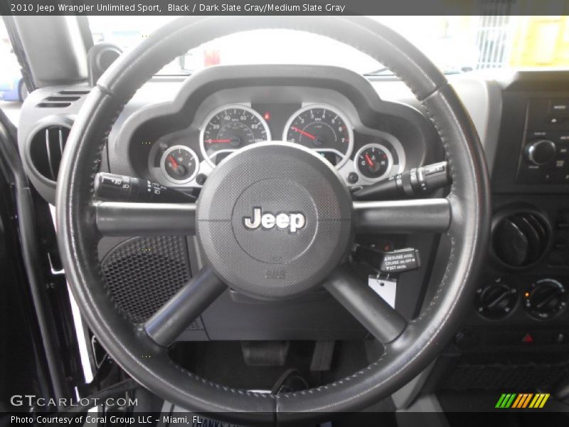 Black / Dark Slate Gray/Medium Slate Gray 2010 Jeep Wrangler Unlimited Sport