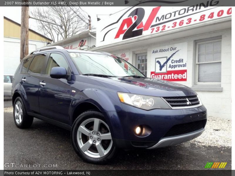 Deep Blue Metallic / Beige 2007 Mitsubishi Outlander XLS 4WD