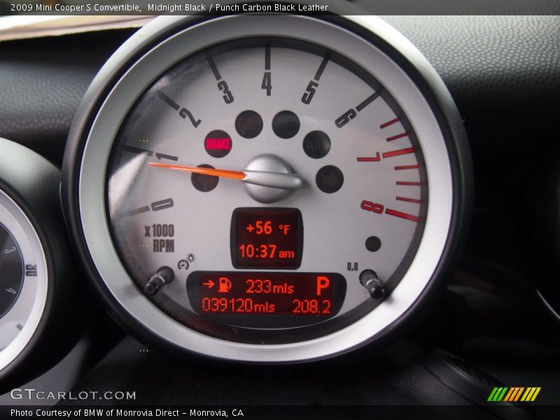 Midnight Black / Punch Carbon Black Leather 2009 Mini Cooper S Convertible