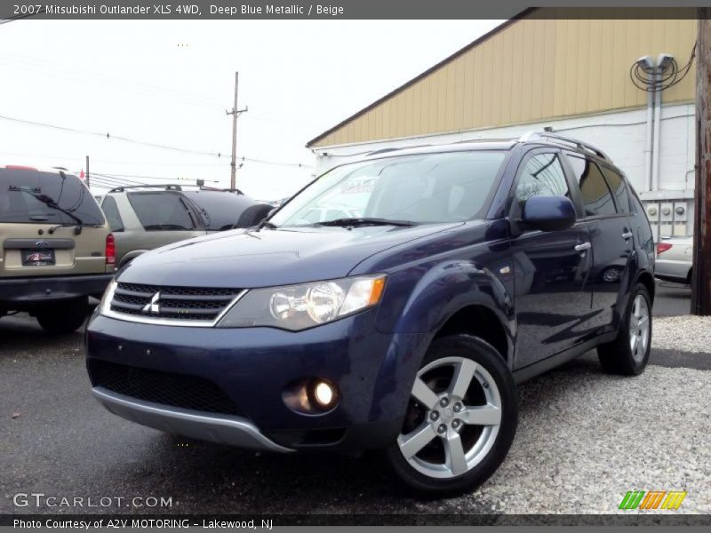 Deep Blue Metallic / Beige 2007 Mitsubishi Outlander XLS 4WD