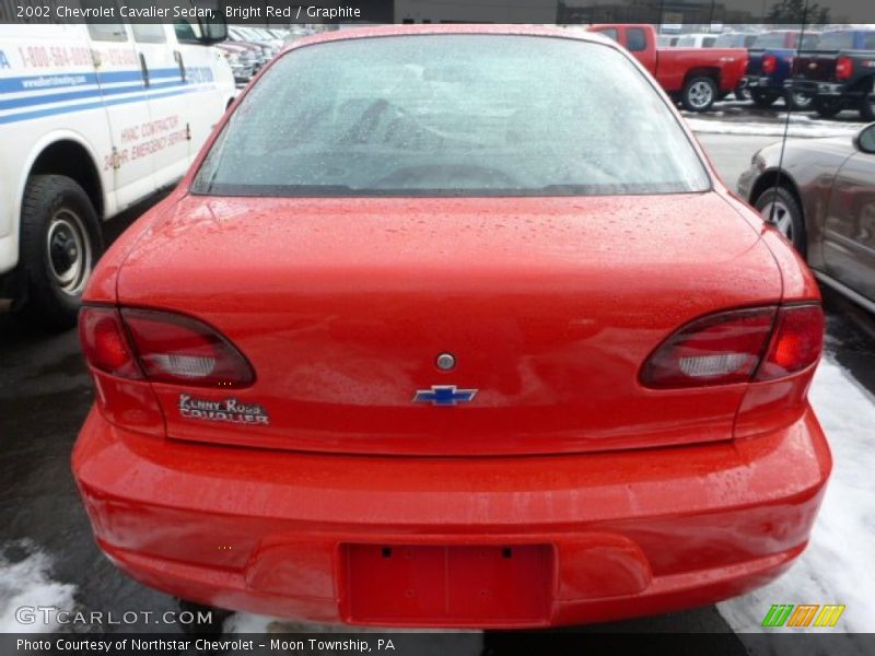 Bright Red / Graphite 2002 Chevrolet Cavalier Sedan