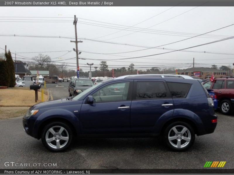 Deep Blue Metallic / Beige 2007 Mitsubishi Outlander XLS 4WD