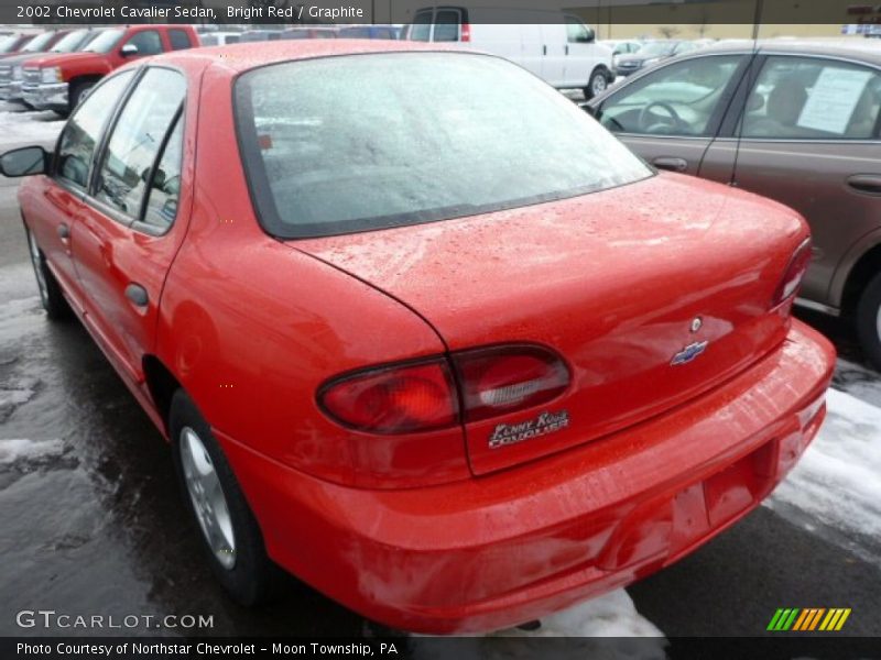 Bright Red / Graphite 2002 Chevrolet Cavalier Sedan