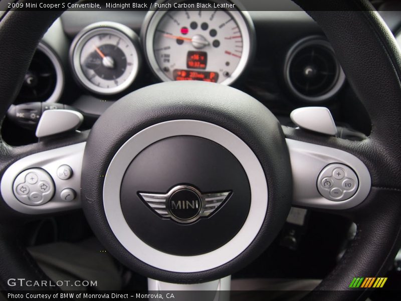Midnight Black / Punch Carbon Black Leather 2009 Mini Cooper S Convertible