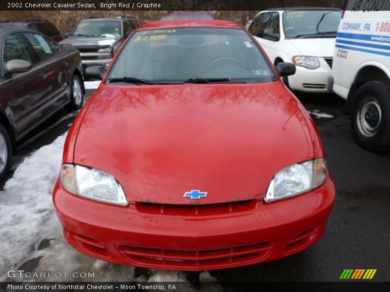 Bright Red / Graphite 2002 Chevrolet Cavalier Sedan