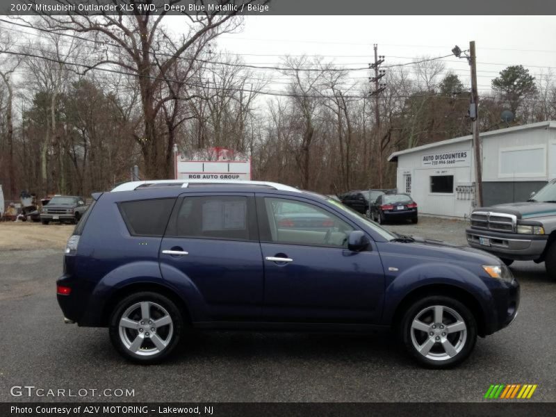 Deep Blue Metallic / Beige 2007 Mitsubishi Outlander XLS 4WD