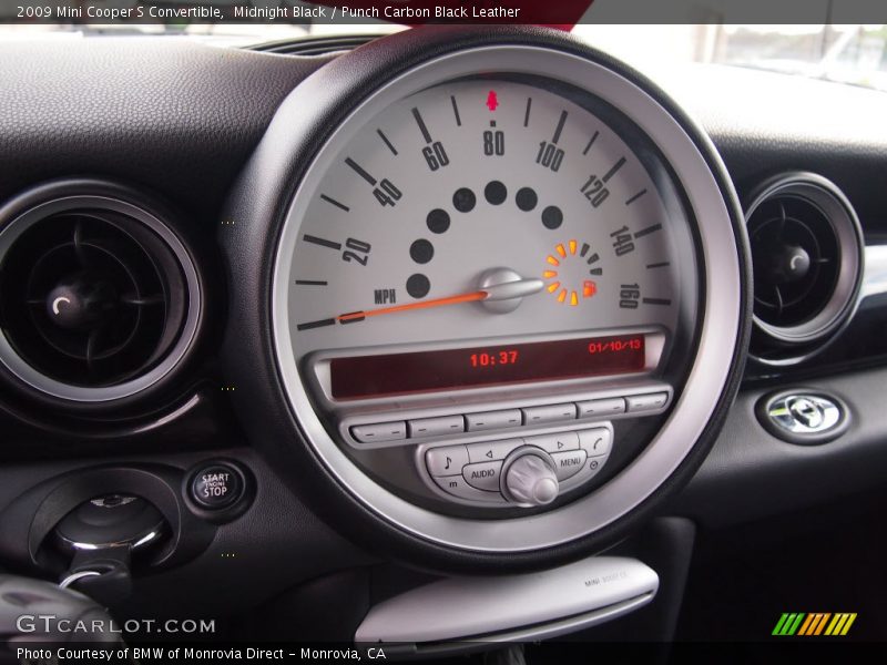 Midnight Black / Punch Carbon Black Leather 2009 Mini Cooper S Convertible