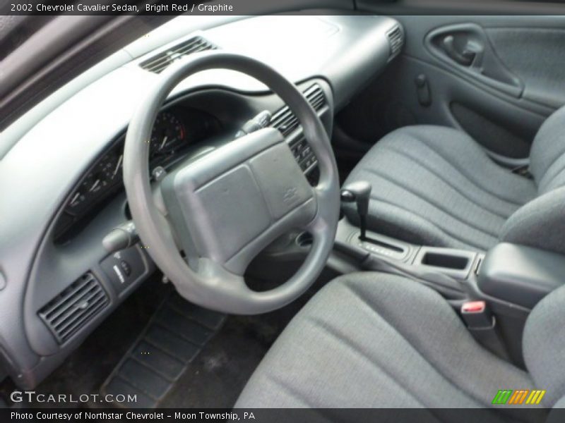 Bright Red / Graphite 2002 Chevrolet Cavalier Sedan