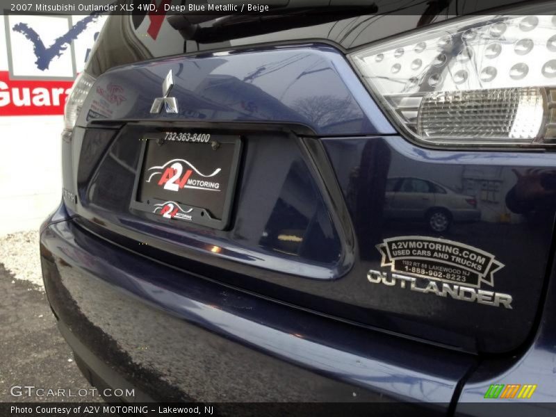 Deep Blue Metallic / Beige 2007 Mitsubishi Outlander XLS 4WD