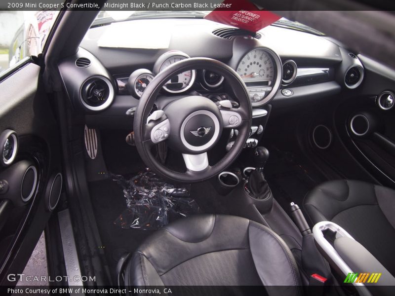 Midnight Black / Punch Carbon Black Leather 2009 Mini Cooper S Convertible
