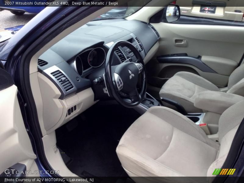 Deep Blue Metallic / Beige 2007 Mitsubishi Outlander XLS 4WD