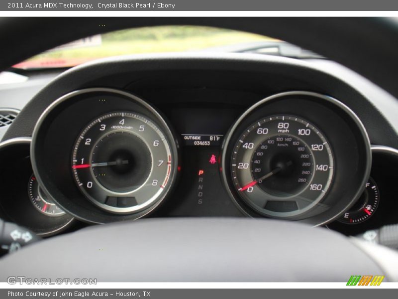 Crystal Black Pearl / Ebony 2011 Acura MDX Technology