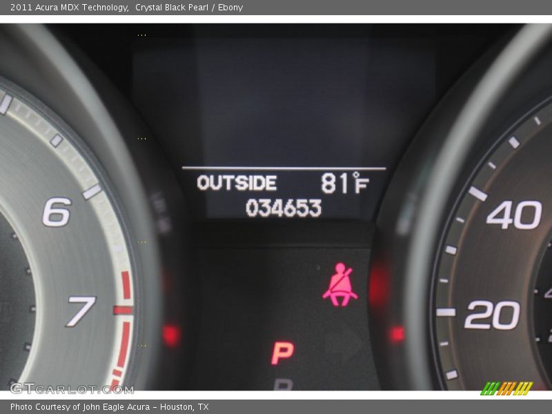 Crystal Black Pearl / Ebony 2011 Acura MDX Technology