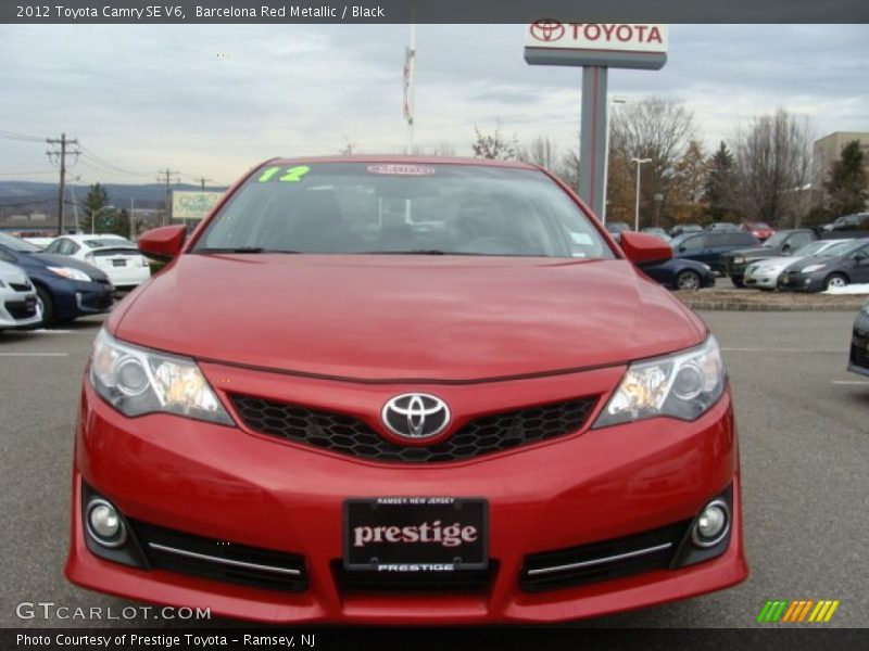 Barcelona Red Metallic / Black 2012 Toyota Camry SE V6
