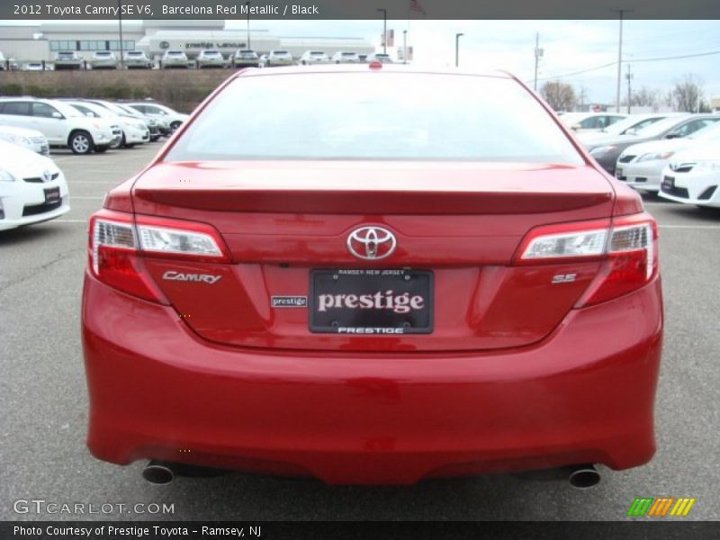 Barcelona Red Metallic / Black 2012 Toyota Camry SE V6