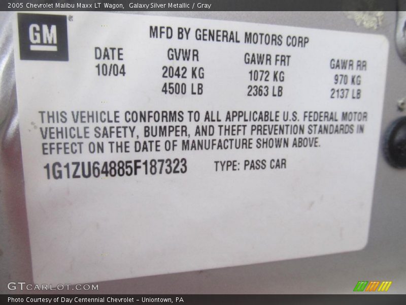 Galaxy Silver Metallic / Gray 2005 Chevrolet Malibu Maxx LT Wagon