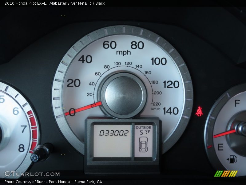 Alabaster Silver Metallic / Black 2010 Honda Pilot EX-L