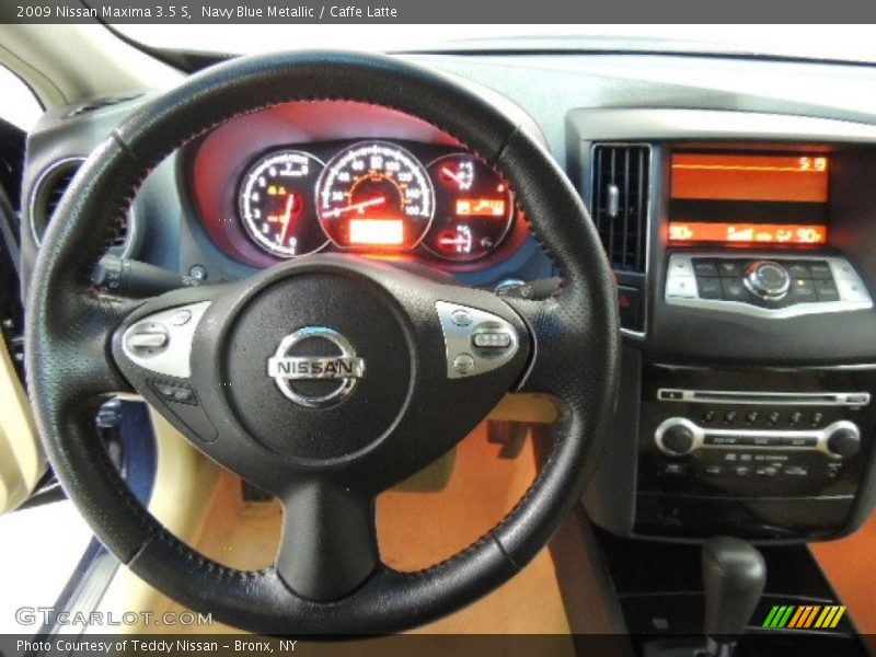 Navy Blue Metallic / Caffe Latte 2009 Nissan Maxima 3.5 S