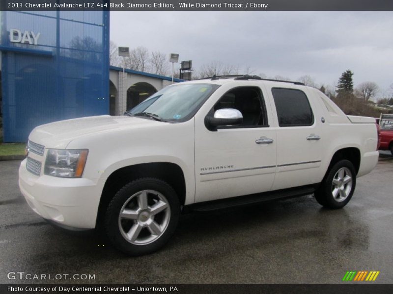 White Diamond Tricoat / Ebony 2013 Chevrolet Avalanche LTZ 4x4 Black Diamond Edition