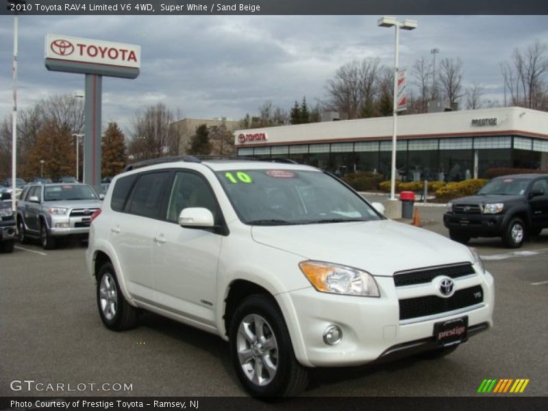 Super White / Sand Beige 2010 Toyota RAV4 Limited V6 4WD